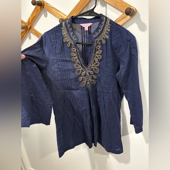 Lilly Pulitzer Navy Beaded Tunic - Picture 4 of 7